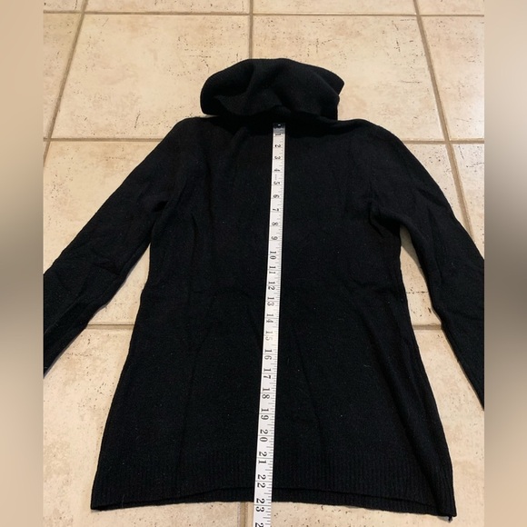 Vintage Pierre Cardin 100% 2 Ply Cashmere Black Cowl Neck Sweater Size Large - Picture 6 of 6